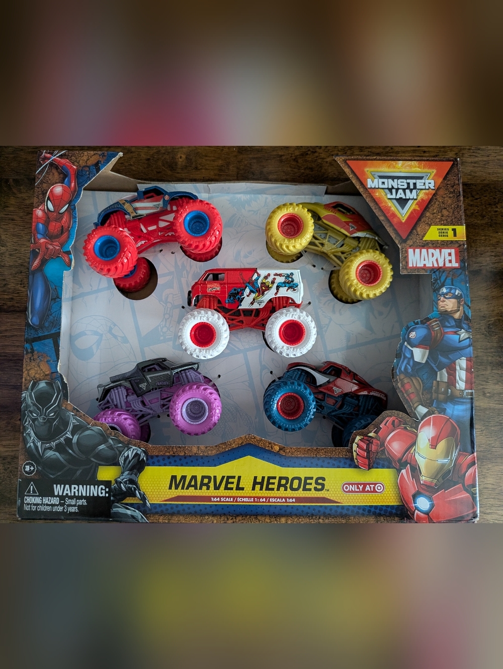 Monster Jam Marvel Heroes Target Exclusive Captain America Spiderman Iron Man